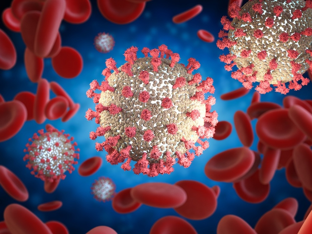Animated look at COVID-19 in the bloodstream.