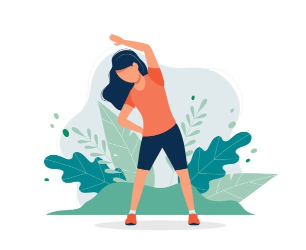 Animated woman exercises to demonstrate improving vascular health
